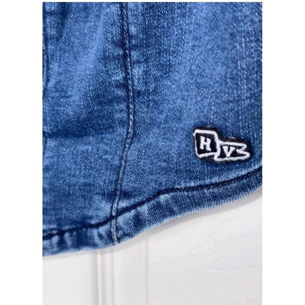 Hype and Vice Denim Corset Top Clemson Tigers Paw Logo Game Day Blue Small - Picture 5 of 7